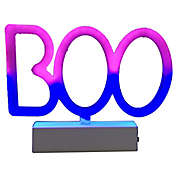 H for Happy&trade; 8.5-Inch Neon LED &quot;BOO&quot; Halloween Sign in White