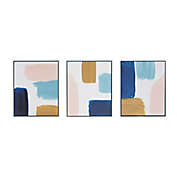 Urban Habitat Wandering Strokes 17.3-Inch x 21.3-Inch Abstract Framed Canvas in Multi (Set of 3)