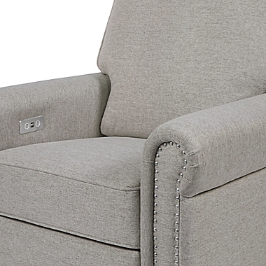 Million Dollar Baby Classic&reg; Linden Power Glider Recliner in Performance Gray. View a larger version of this product image.
