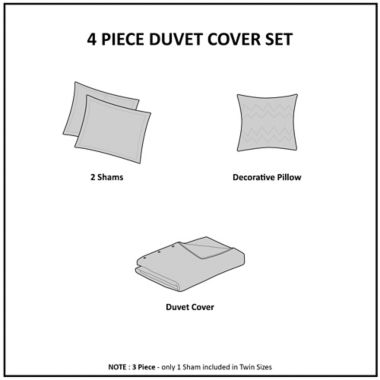 Intelligent Design Ava Ombre Printed Clipped Jacquard Duvet Cover Set. View a larger version of this product image.