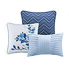 Alternate image 2 for Madison Park&reg; Claire 6-Piece Reversible Full/Queen Coverlet Set in Blue