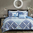 Alternate image 0 for Madison Park&reg; Claire 6-Piece Reversible Full/Queen Coverlet Set in Blue