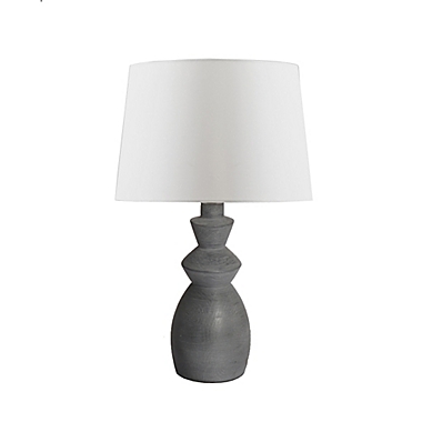Everhome&trade; Mango Wood Table Lamp in Grey. View a larger version of this product image.