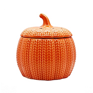 H for Happy&trade; Pumpkin Ceramic Wax Warmer. View a larger version of this product image.