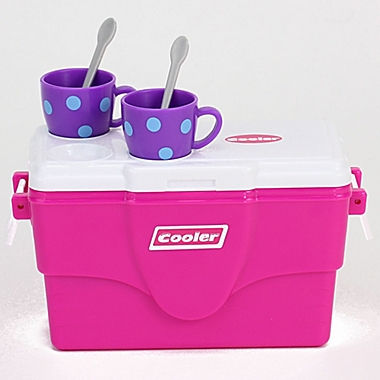 Sophia&#39;s by Teamson Kids 11-Piece Doll Cooler and Grocery Food Playset in Pink. View a larger version of this product image.