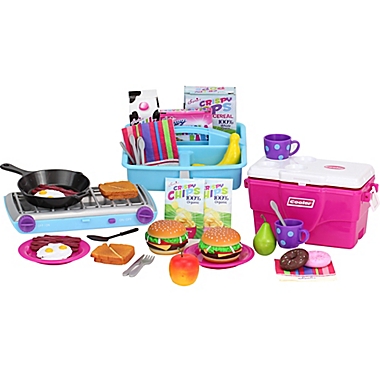 Sophia&#39;s by Teamson Kids 11-Piece Doll Cooler and Grocery Food Playset in Pink. View a larger version of this product image.