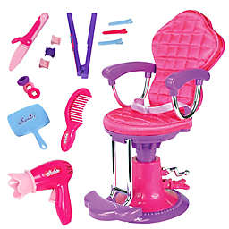 Sophia's by Teamson Kids 14-Piece Hair Styling and Salon Chair Doll Accessory Set