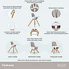 Alternate image 10 for Evolur Zoodle 3-in-1 High Chair  and  Booster Feeding Chair in Light Grey