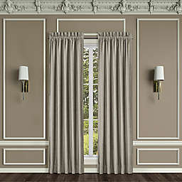 J. Queen New York Opulence 84-Inch Rod Pocket Window Curtain Panels in Linen (Set of 2)