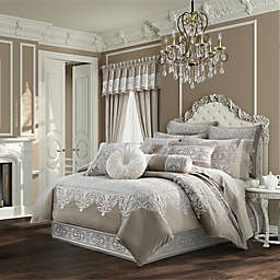 J. Queen New York Opulence 4-Piece California King Comforter Set in Linen