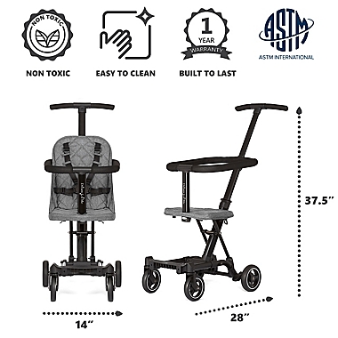 Dream On Me Coast Rider Travel Stroller in Grey. View a larger version of this product image.