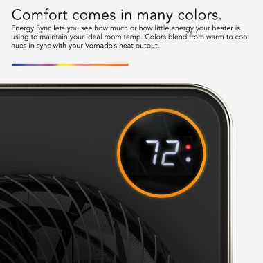 Vornado&reg; VMH600 Metallic Whole Room Heater with LED Energy Ring. View a larger version of this product image.