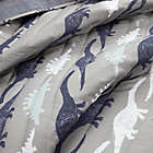 Alternate image 2 for Lush D&eacute;cor Make a Wish Stone Age Dinosaur 2-Piece Twin Quilt Set in Navy/Grey