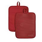 Alternate image 0 for KitchenAid&reg; Ribbed Silicone Pot Holders in Paprika Red (Set of 2)