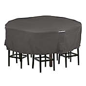 Classic Accessories Ravenna Tall Round Patio Table &amp; Chair Set Cover in Dark Taupe