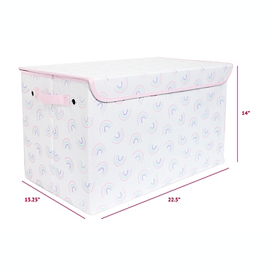 Taylor Madison Designs&reg; Rainbow Rectangular Storage Trunk in White/Multi. View a larger version of this product image.