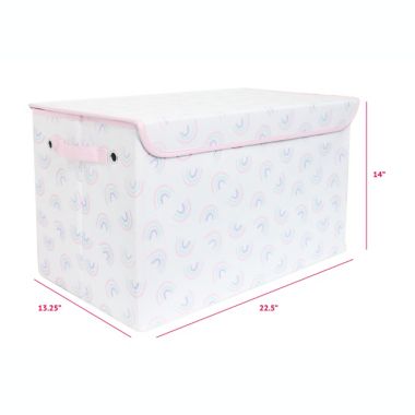 Taylor Madison Designs&reg; Rainbow Rectangular Storage Trunk in White/Multi. View a larger version of this product image.
