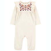 carter&#39;s&reg; Embroidered Floral Jumper in Oatmeal