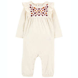 carter's® Embroidered Floral Jumper in Oatmeal