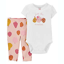carter's® 2-Piece Fruit Bodysuit and Pant Set in Pink