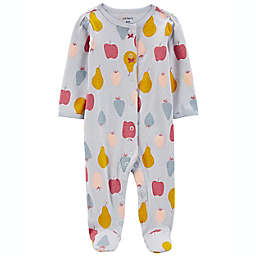 carter's® Size 9M Fruit Cotton Snap-Up Sleep & Play in Blue