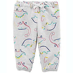 carter's® Dinosaur French Terry Pull-On Pants in Grey