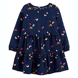 carter's® 2-Pack Size 4T Butterfly Long Sleeve Dresses in Navy/Chambray
