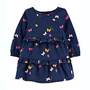 carter&#39;s&reg; 2-Pack Size 24M Butterfly Long Sleeve Dresses in Navy/Chambray