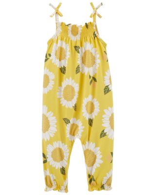 carter&#39;s&reg; Size 6M Sunflower Cotton Jumpsuit in Yellow