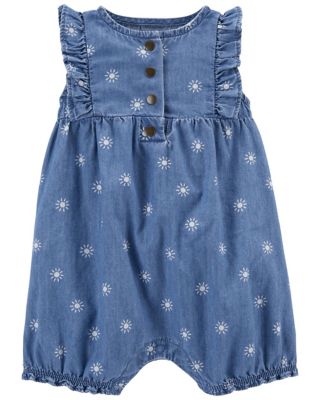 carter&#39;s&reg; Size 6M Chambray Snap-Up Romper