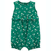 carter&#39;s&reg; Size 12M Floral Cotton Romper in Green