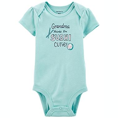 carter&#39;s&reg; Grandma&#39;s Sushi Cutie Original Bodysuit in Mint. View a larger version of this product image.