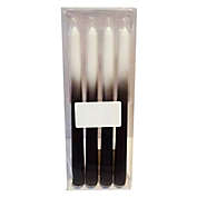 H for Happy&trade; Ombre 10-Inch Taper Candles in Black (Set of 4)