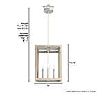 Alternate image 4 for Hunter&reg; Squire Manor 12-Inch 4-Light Pendant in Brushed Nickel/Wood