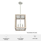 Alternate image 8 for Hunter&reg; Squire Manor 12-Inch 4-Light Pendant in Brushed Nickel/Wood