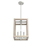 Alternate image 2 for Hunter&reg; Squire Manor 12-Inch 4-Light Pendant in Brushed Nickel/Wood