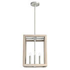 Alternate image 0 for Hunter&reg; Squire Manor 12-Inch 4-Light Pendant in Brushed Nickel/Wood