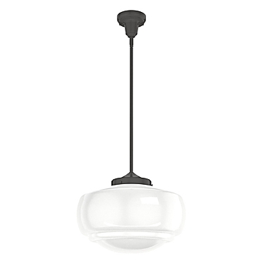 Hunter&reg; Saddle Creek 16-Inch 1-Light Mini Pendant in Noble Bronze/White. View a larger version of this product image.