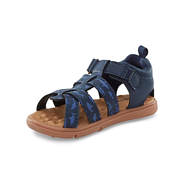 Everystep Joe Shark Print Size 4 Sandal in Navy. View a larger version of this product image.