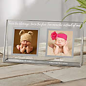 Twins Personalized 2-Photo Double Photo Glass Frame