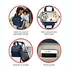 Alternate image 4 for SKIP*HOP&reg; Mainframe Wide Open Diaper Backpack in Navy