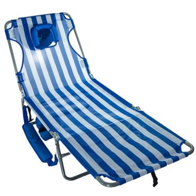 Ostrich&reg; Deluxe Chaise Lounge Chair in Blue/White Stripe