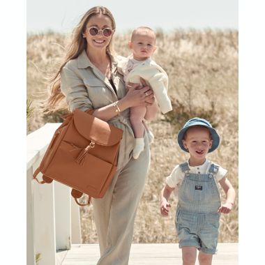 SKIP*HOP&reg; Greenwich Vari Diaper Backpack in Toffee. View a larger version of this product image.