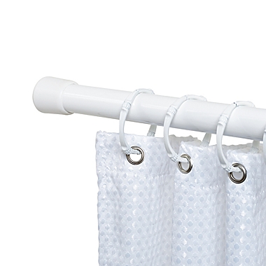 Simply Essential&trade; Stall 27-40-Inch Adjustable Tension Shower Rod in White. View a larger version of this product image.