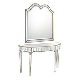 Camden Isle Marilyn 2-Piece Console Table and Wall Mirror Set in Gold