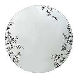 Camden Isle™ Floral Silk I 31.5-Inch Round Wall Mirror in Clear