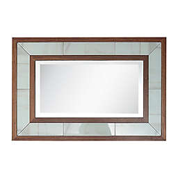 Camden Isle Riley Rectangular Wall Mirror in Brown