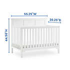 Alternate image 6 for Delta Children Sweet Beginnings Hart Flat Top 6-in-1 Convertible Crib in Bianca White