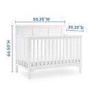 Alternate image 7 for Delta Children Sweet Beginnings Hart Flat Top 6-in-1 Convertible Crib in Bianca White