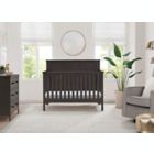 Alternate image 4 for Delta Children Sweet Beginnings Sage Flat Top 6-in-1 Convertible Crib in Stone Grey